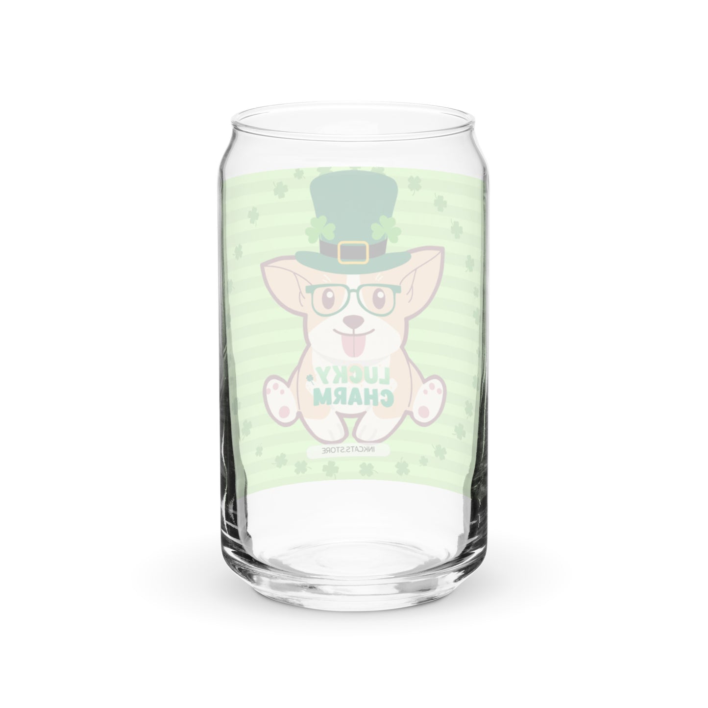Lucky Charm Dog Can-shaped glass
