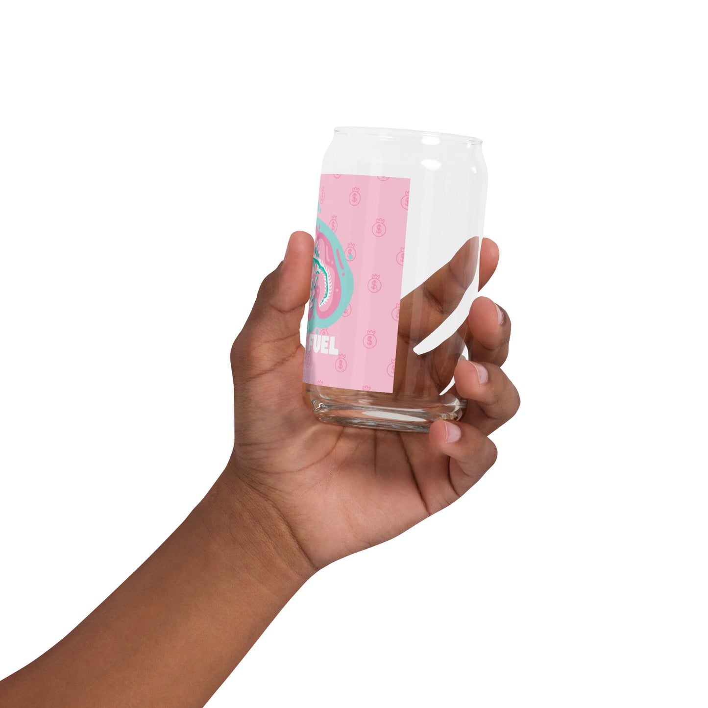 Fossil Fuel Dino Can-shaped glass