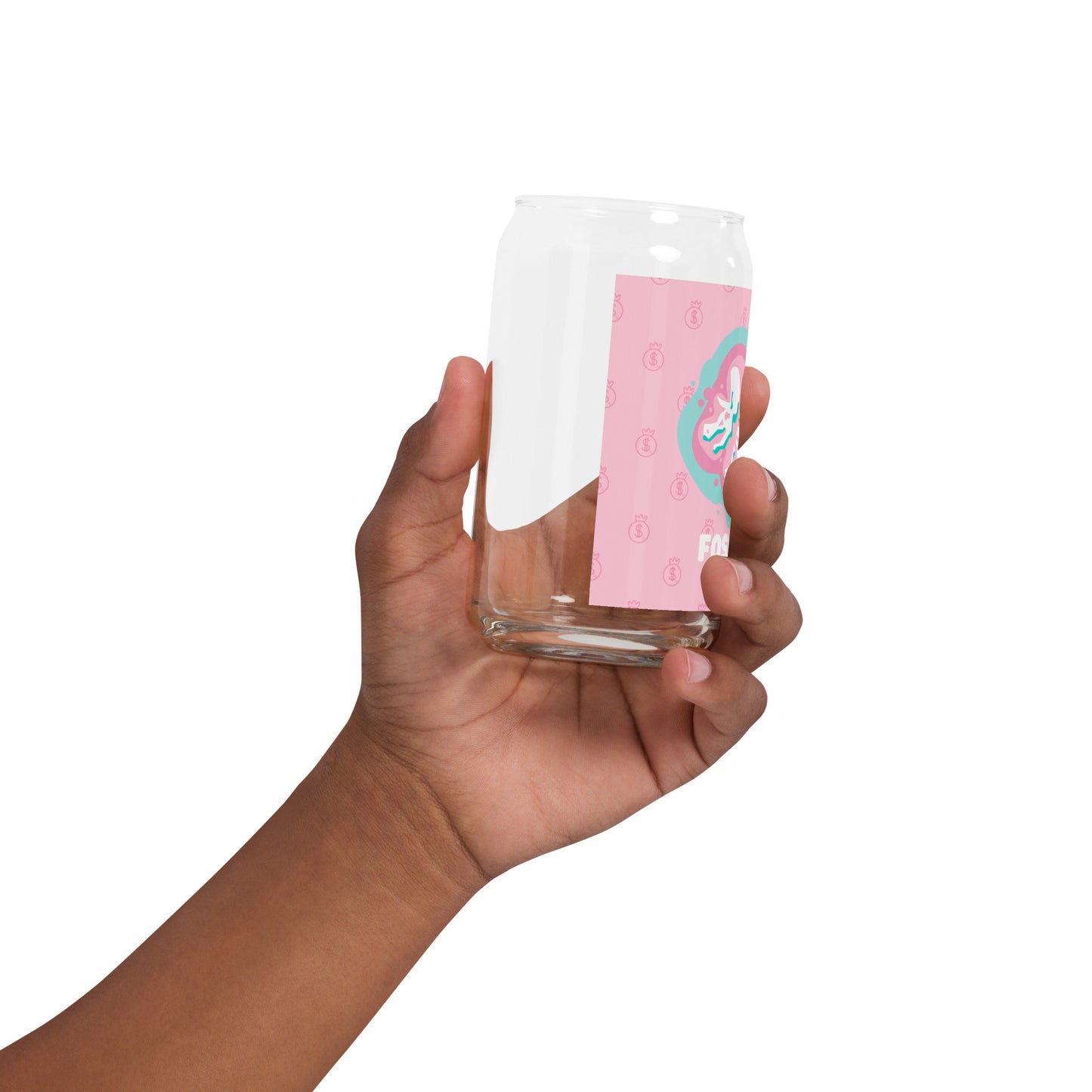 Fossil Fuel Dino Can-shaped glass