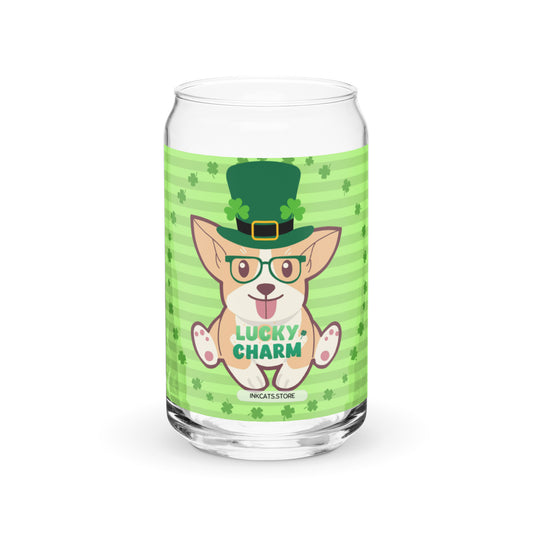 Lucky Charm Dog Can-shaped glass