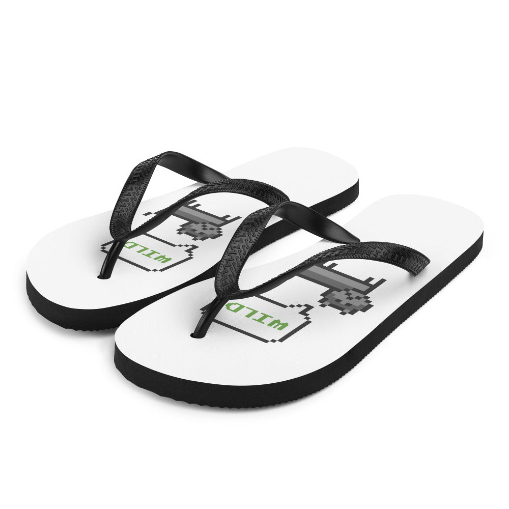 Wild Cat Pixel Flip-Flops
