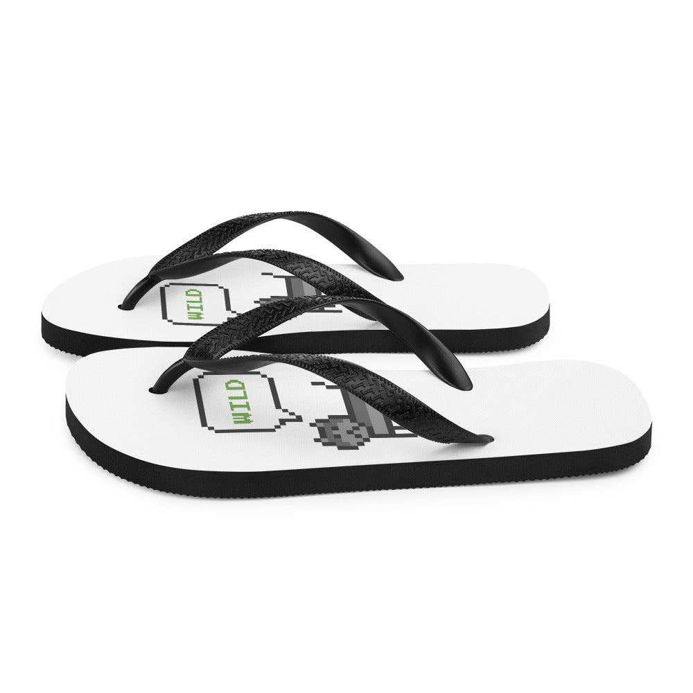 Wild Cat Pixel Flip-Flops