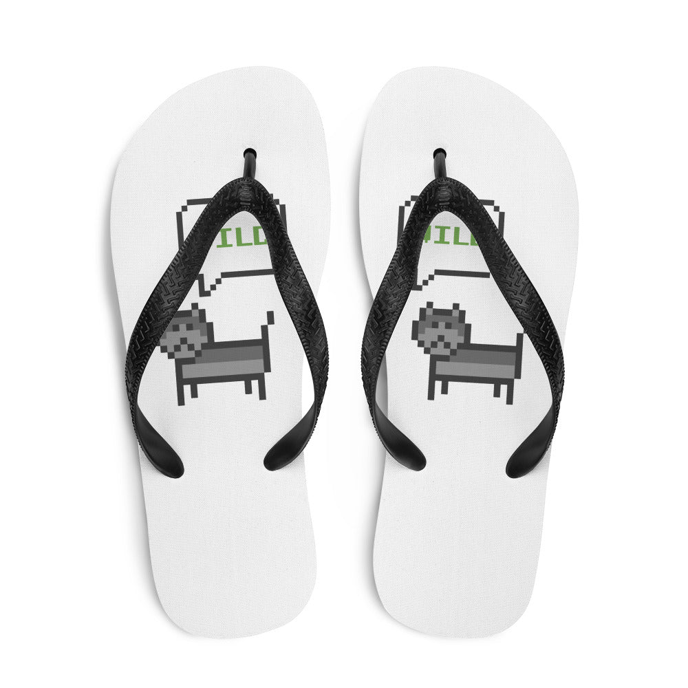 Wild Cat Pixel Flip-Flops