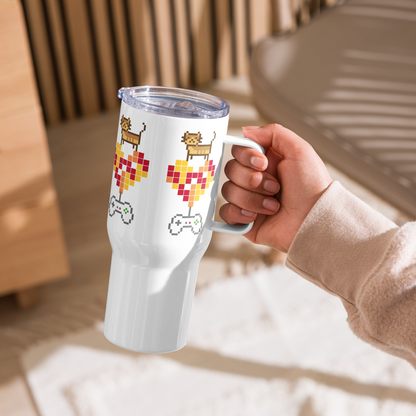 Love for Cats and Games Travel mug