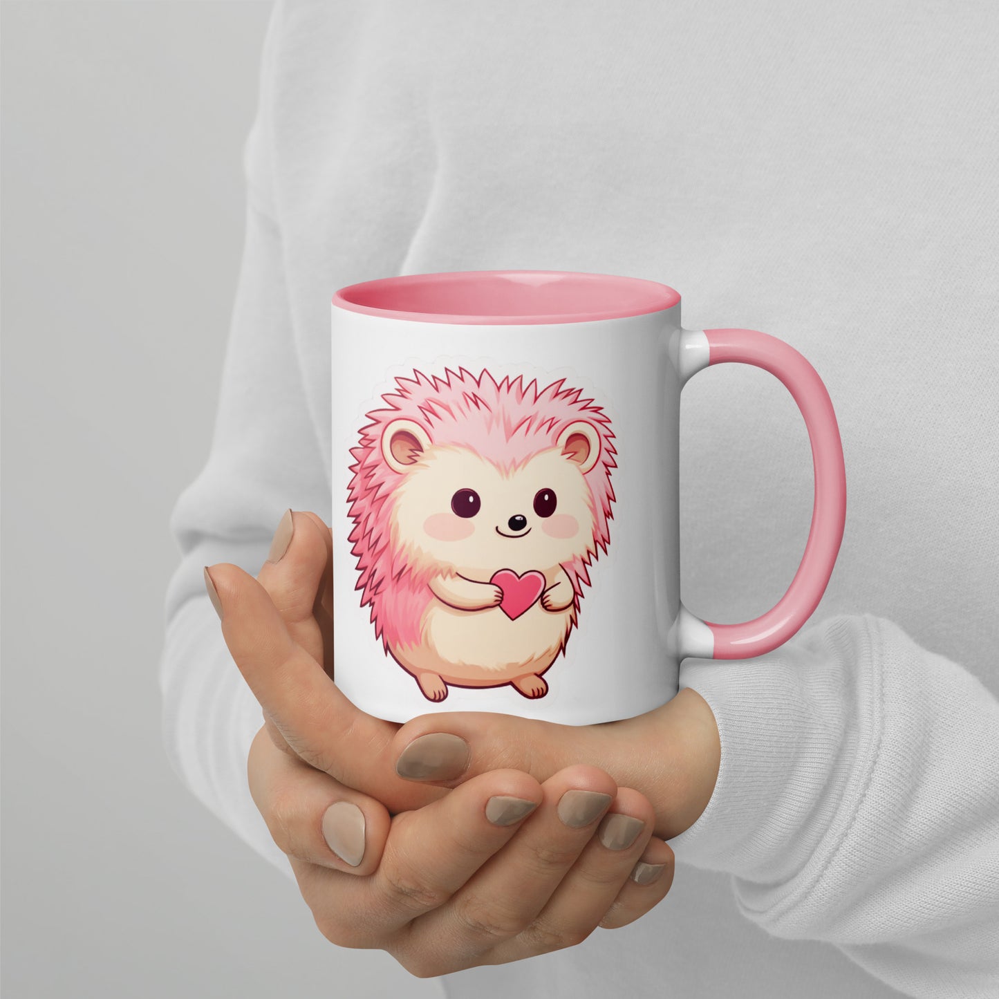 Hedgehog love Mug with Color Inside